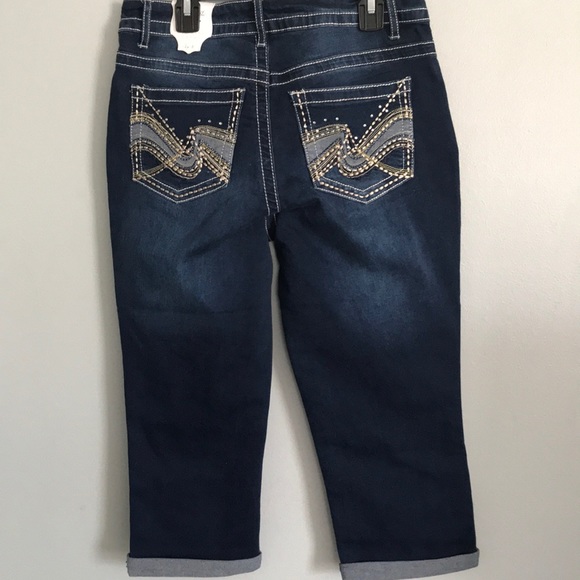 Blue Mid Rise Capris - Picture 4 of 9